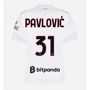AC Milan Strahinja Pavlovic #31 Jalkapallovaatteet Naisten Vieraspaita 2026-27 Lyhythihainen